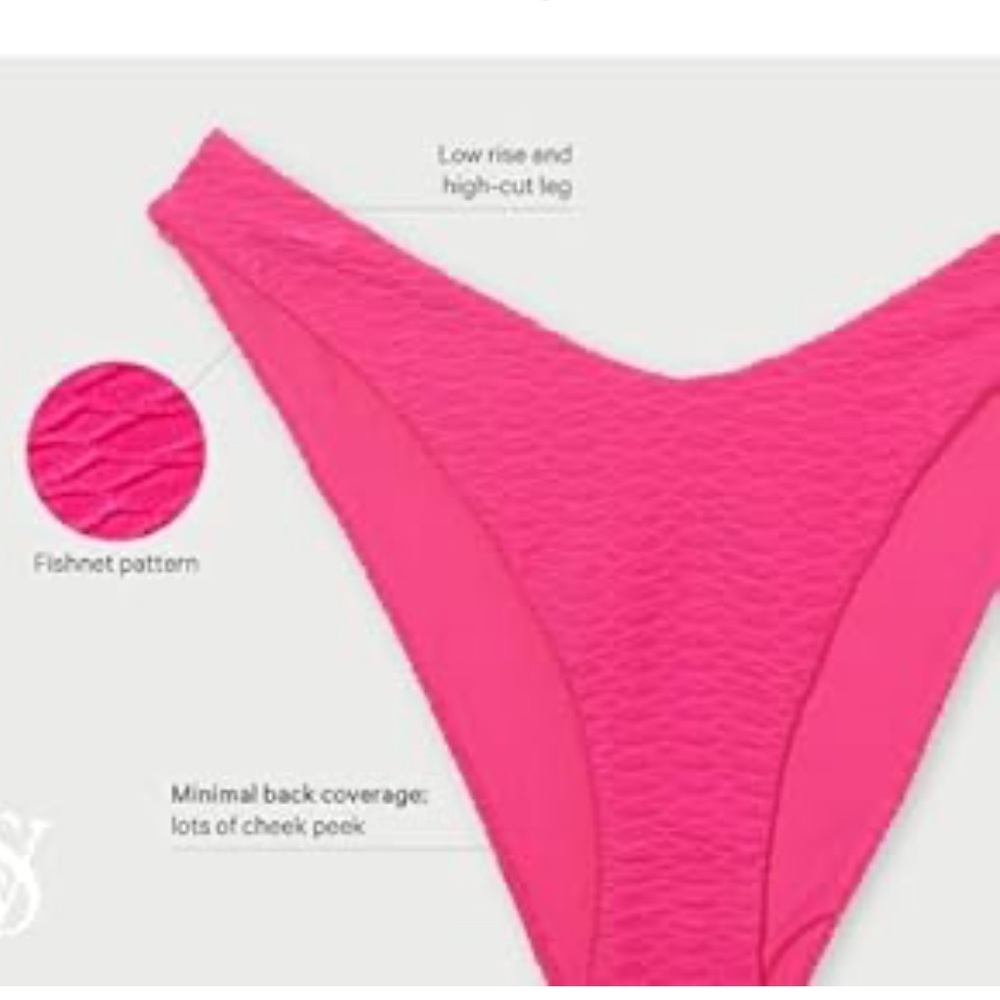 VS Swim Mix & Match Icon Push-Up Bikini Top Forever Pink & Brazilian Bottom - Picture 7 of 11